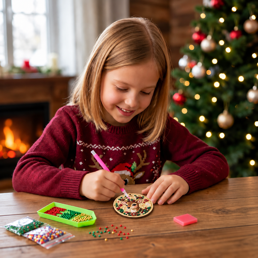 DIY-Weihnachts-Holzanhänger-Diamond-Painting-Set