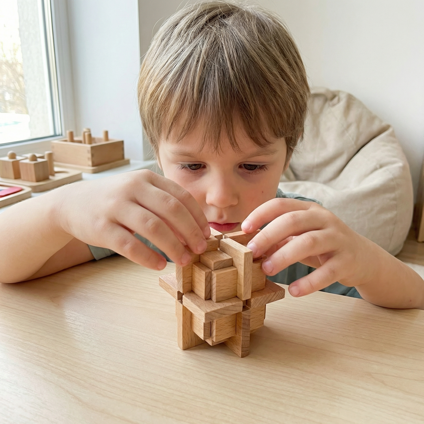 Montessori 3D Holz Lernspiel Puzzle Rätsel