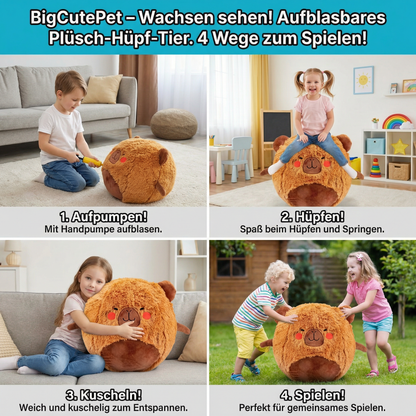 Aufblasbares Hüpf-Tier aus Plüsch – Kinder Springtier zum Spielen