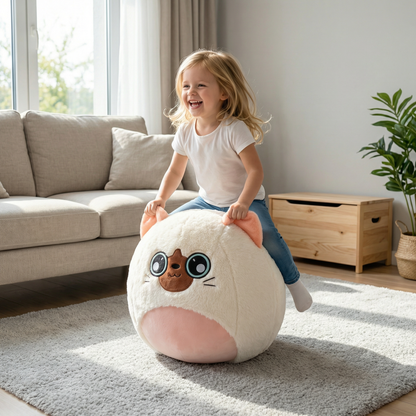 Aufblasbares Hüpf-Tier aus Plüsch – Kinder Springtier zum Spielen