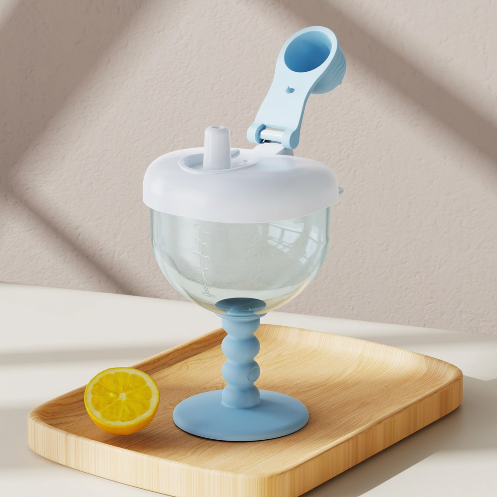 Auslaufsicherer Baby-Trinklernbecher mit Strohhalm