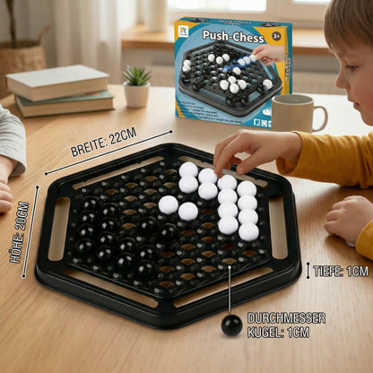 Push-Chess Familien Strategiespiel – Interaktives Logik- & Denkspiel für Kinder