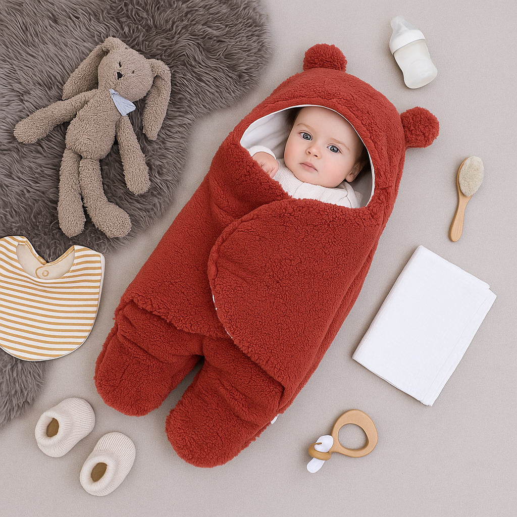 Baby Decke und Schlafanzug im Bärendesign
