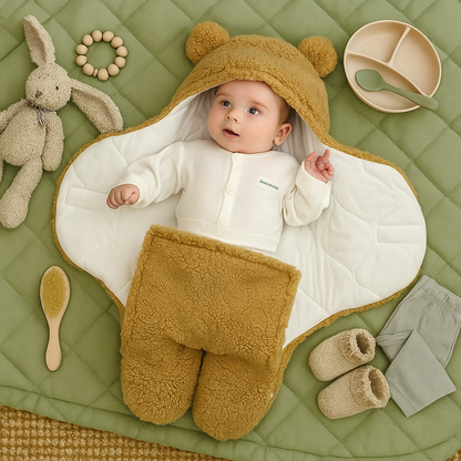 Baby Decke und Schlafanzug im Bärendesign