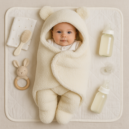 Baby Decke und Schlafanzug im Bärendesign