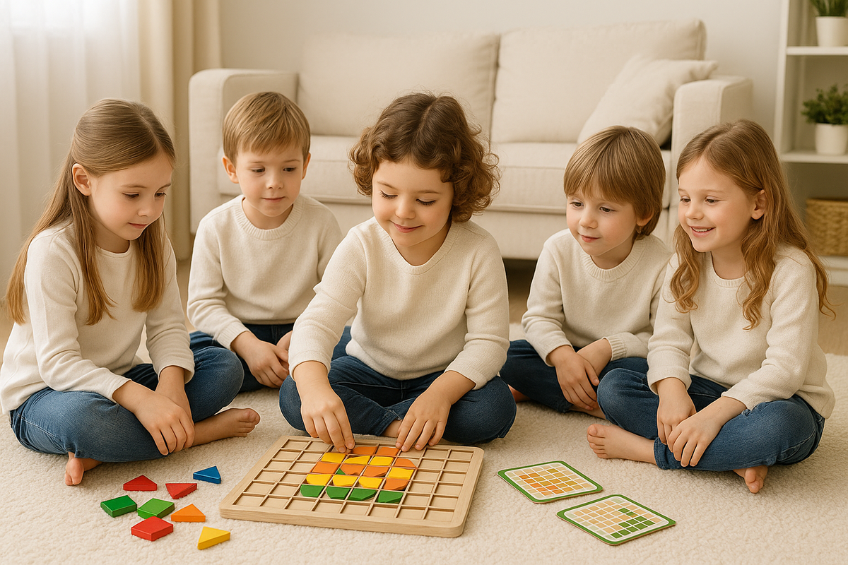 Montessori Mosaik Puzzle Farben und Formen Spiel