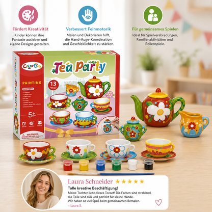DIY-Keramik-Teeset zum Bemalen für Kinder