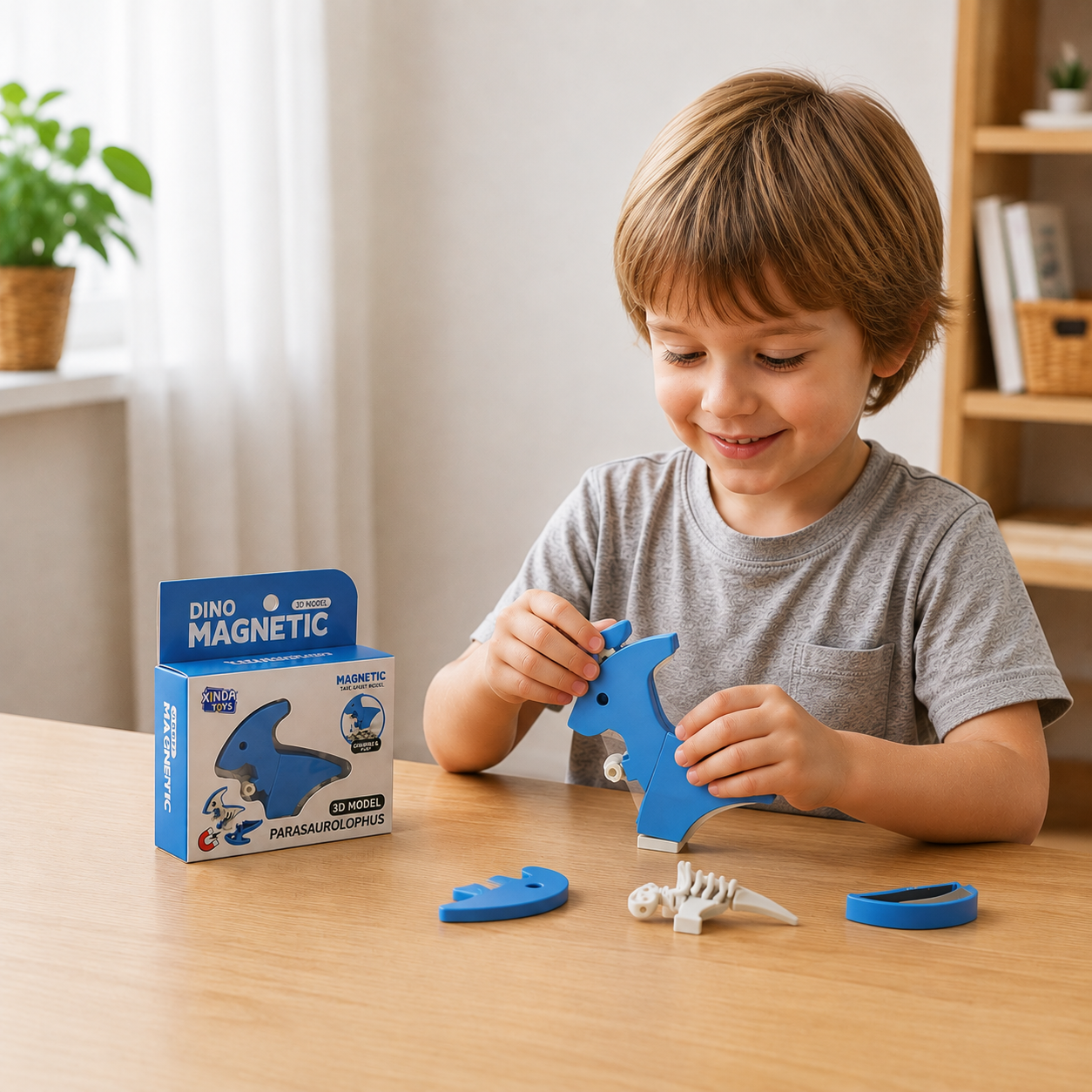 Magnetisches Tier-Skelett-Bauset – Zerlegbares STEM-Lernspielzeug