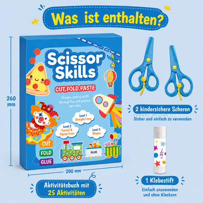 Scherenübungsbuch für Kinder – Sicheres Schneidetraining mit Kinderschere