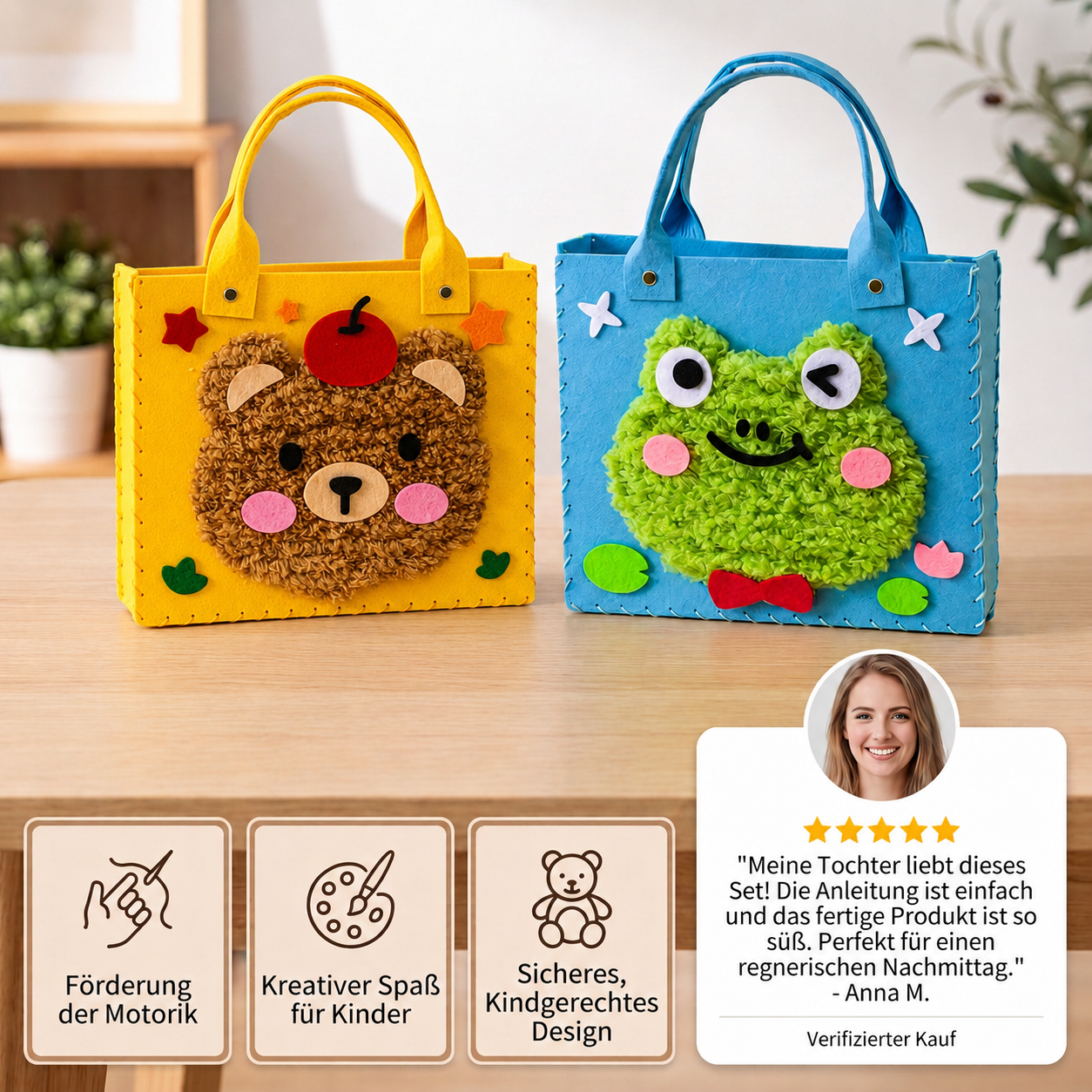 DIY-Plüschtaschen-Bastelset für Kinder