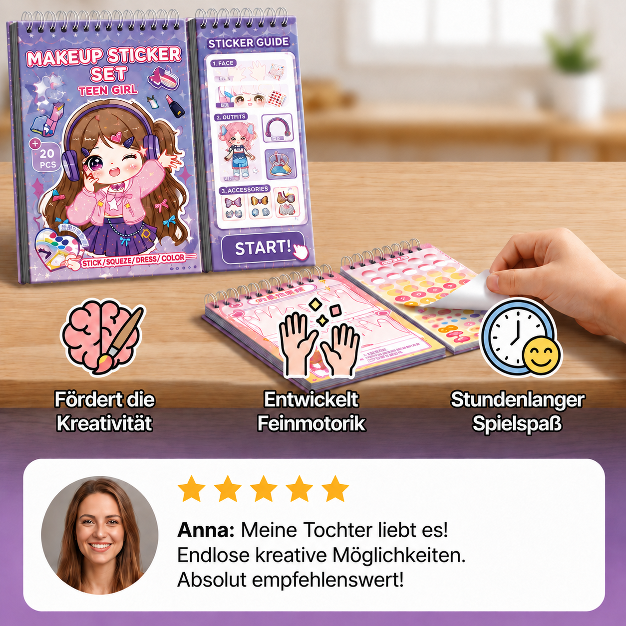 Prinzessinnen-Anzieh-Stickerbuch – Kreativer Stickerspaß für Kinder