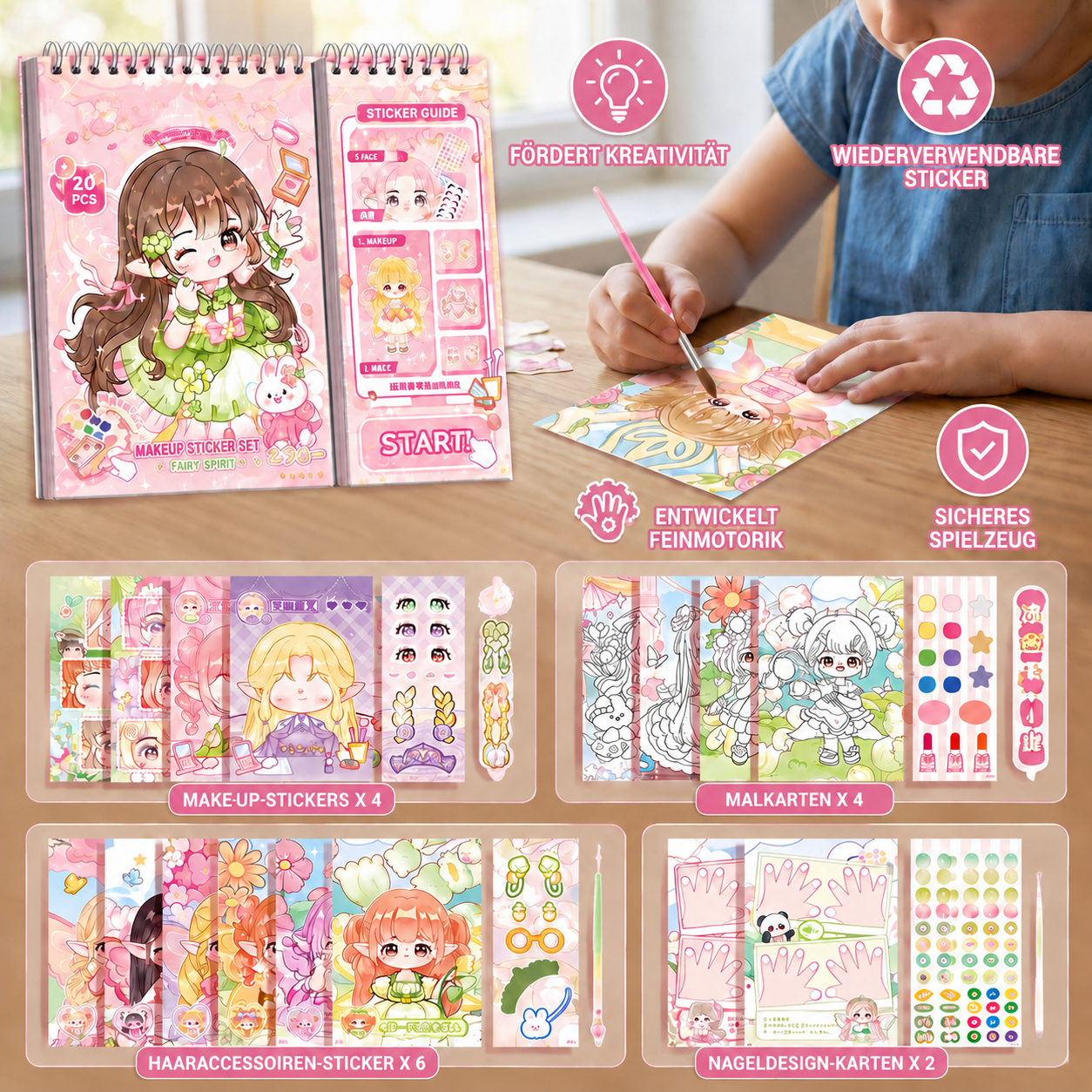Prinzessinnen-Anzieh-Stickerbuch – Kreativer Stickerspaß für Kinder