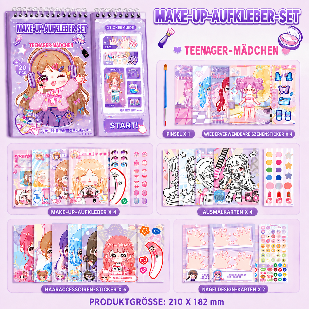 Prinzessinnen-Anzieh-Stickerbuch – Kreativer Stickerspaß für Kinder