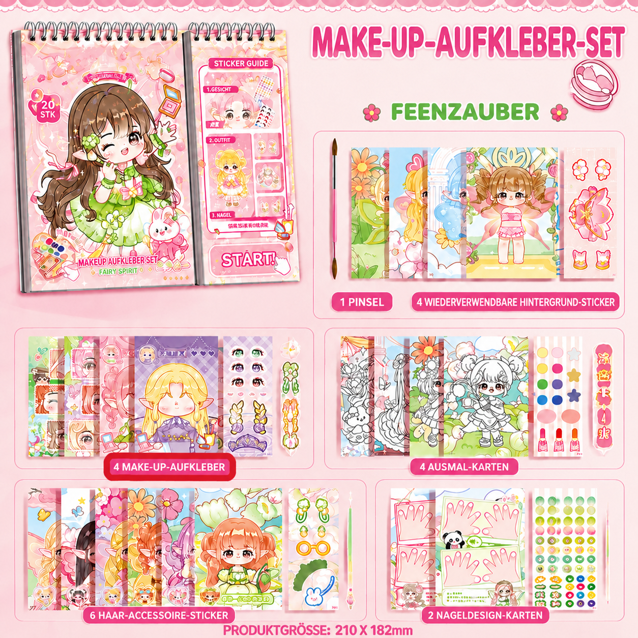Prinzessinnen-Anzieh-Stickerbuch – Kreativer Stickerspaß für Kinder