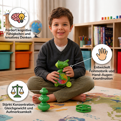 5-in-1 Gyro-Lernspielzeug – Dreh-, Balance- & Stapelspiel für Kinder