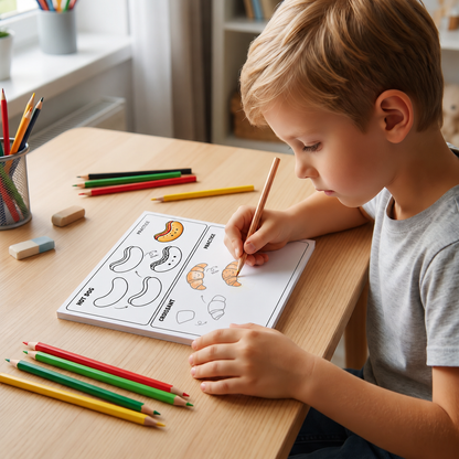 Montessori-Zeichenlernbuch – Schritt für Schritt zeichnen lernen und üben