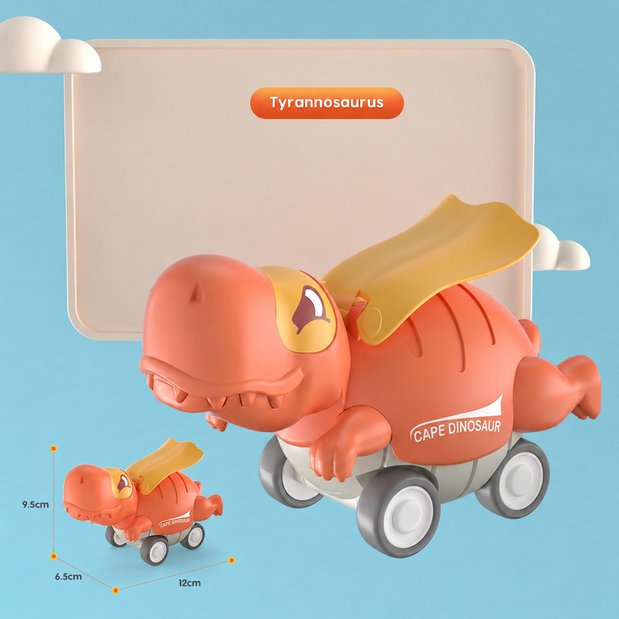 Press-&-Go-Dinoautos – Rollende Dinosaurier-Spielzeugautos für Kinder