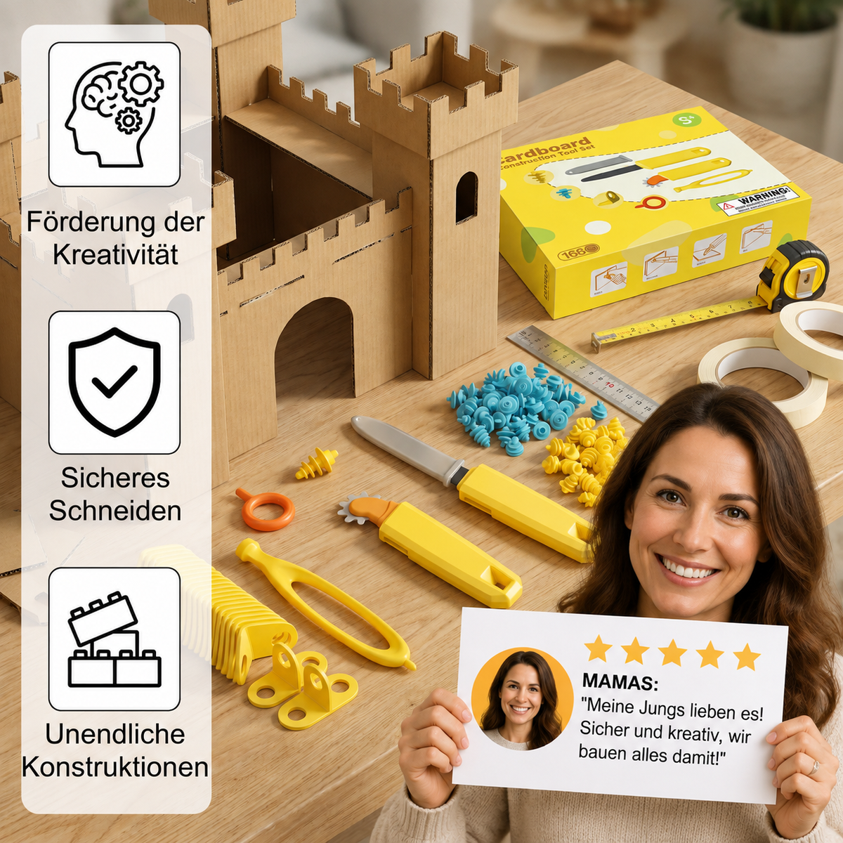 Kinder-Bauwerkzeugset aus Karton
