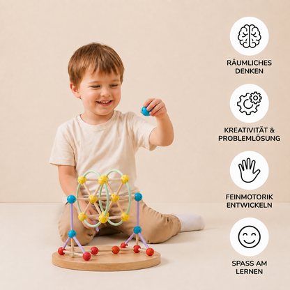 3D-Geometrie-Bauset – Lernspielzeug für Konstruktion & räumliches Denken