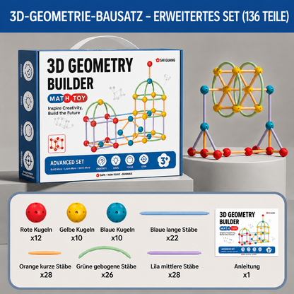 3D-Geometrie-Bauset – Lernspielzeug für Konstruktion & räumliches Denken