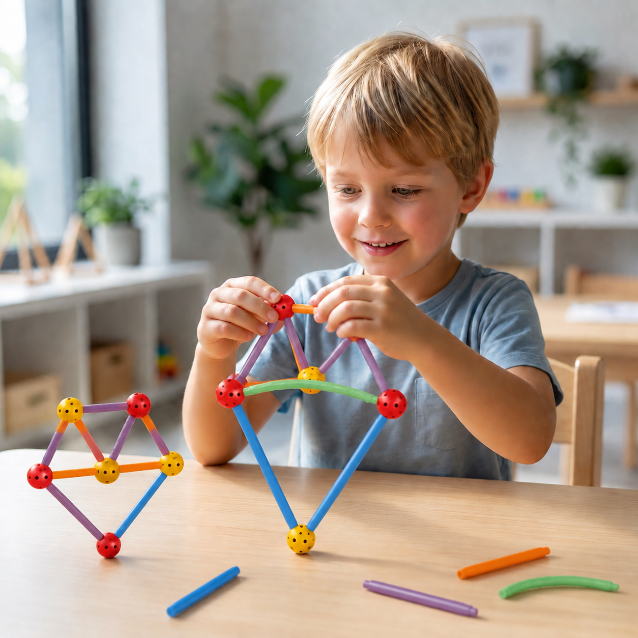 3D-Geometrie-Bauset – Lernspielzeug für Konstruktion & räumliches Denken