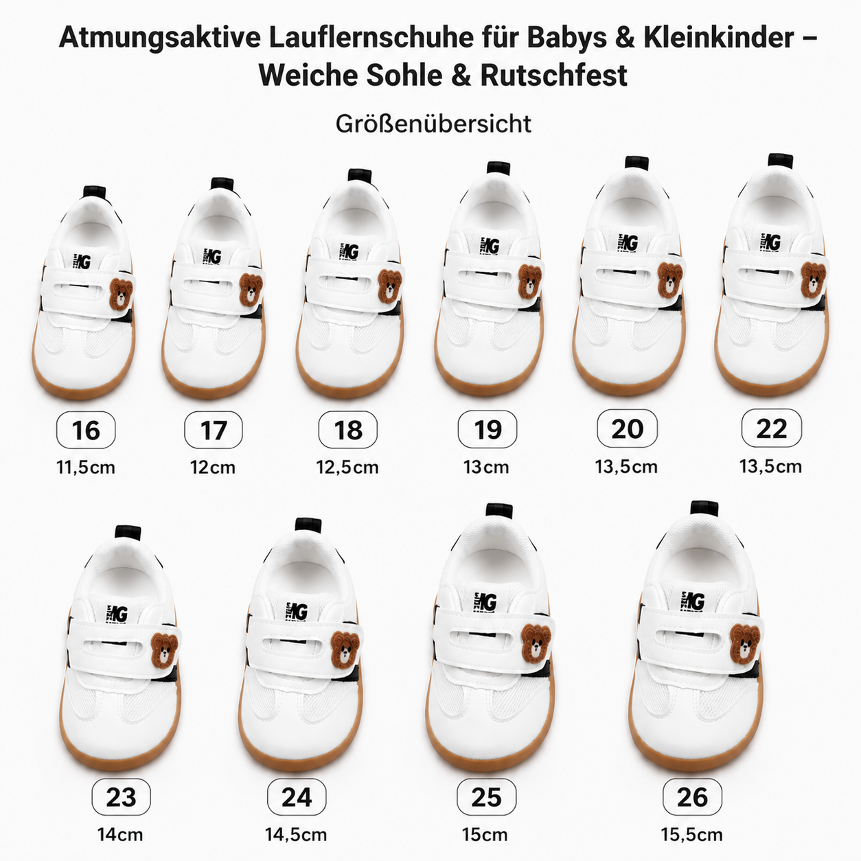 Atmungsaktive Lauflernschuhe für Babys & Kleinkinder – Weiche, rutschfeste Sohle