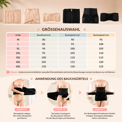 3-in-1 Bauchstütze & Rückbildungsgürtel nach der Geburt
