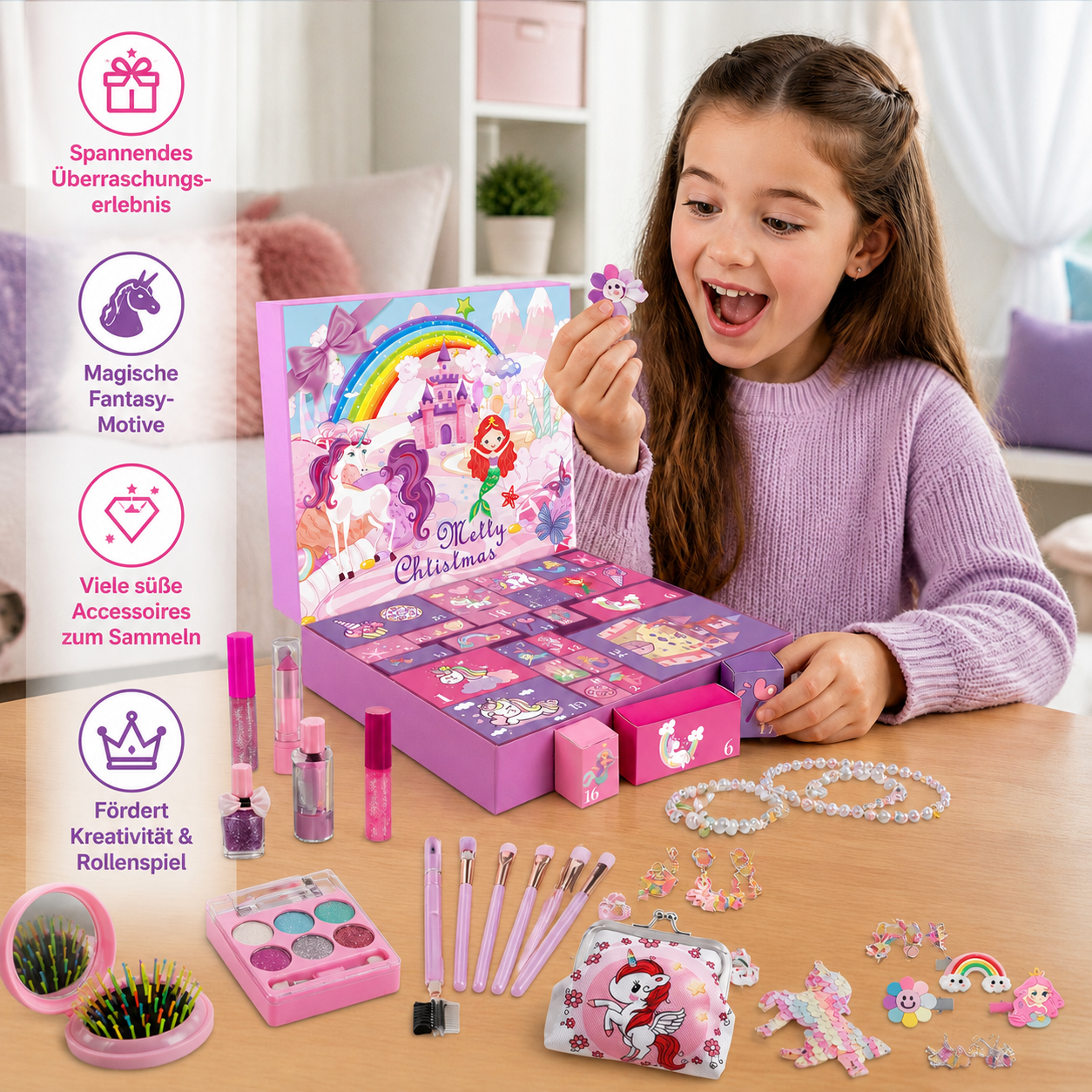 Einhorn- & Prinzessinnen-Überraschungs-Adventskalender für Mädchen