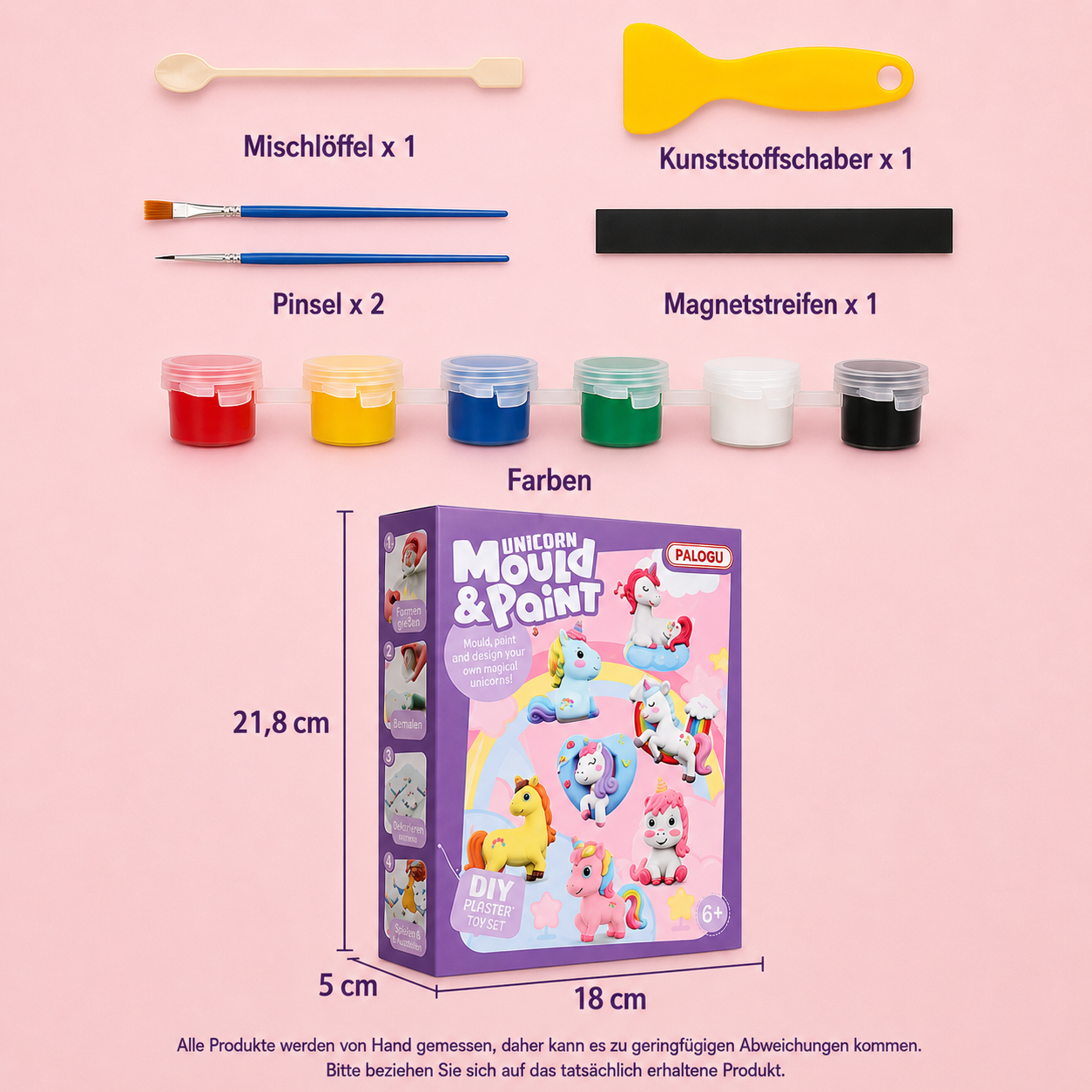DIY-Tier-Gipsmalset – Formen, Bemalen & Gestalten für Kinder