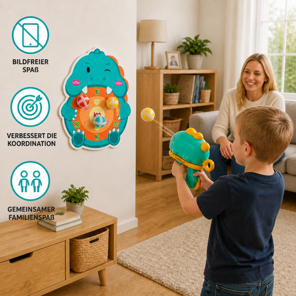 Dinosaurier-Klettball-Werfer – Zielschießspiel für Kinder