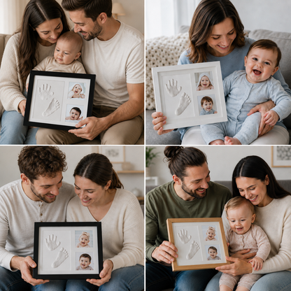 DIY-Handabdruck-Erinnerungsrahmen-Set für Kinder – Handabdruck & Fotodisplay