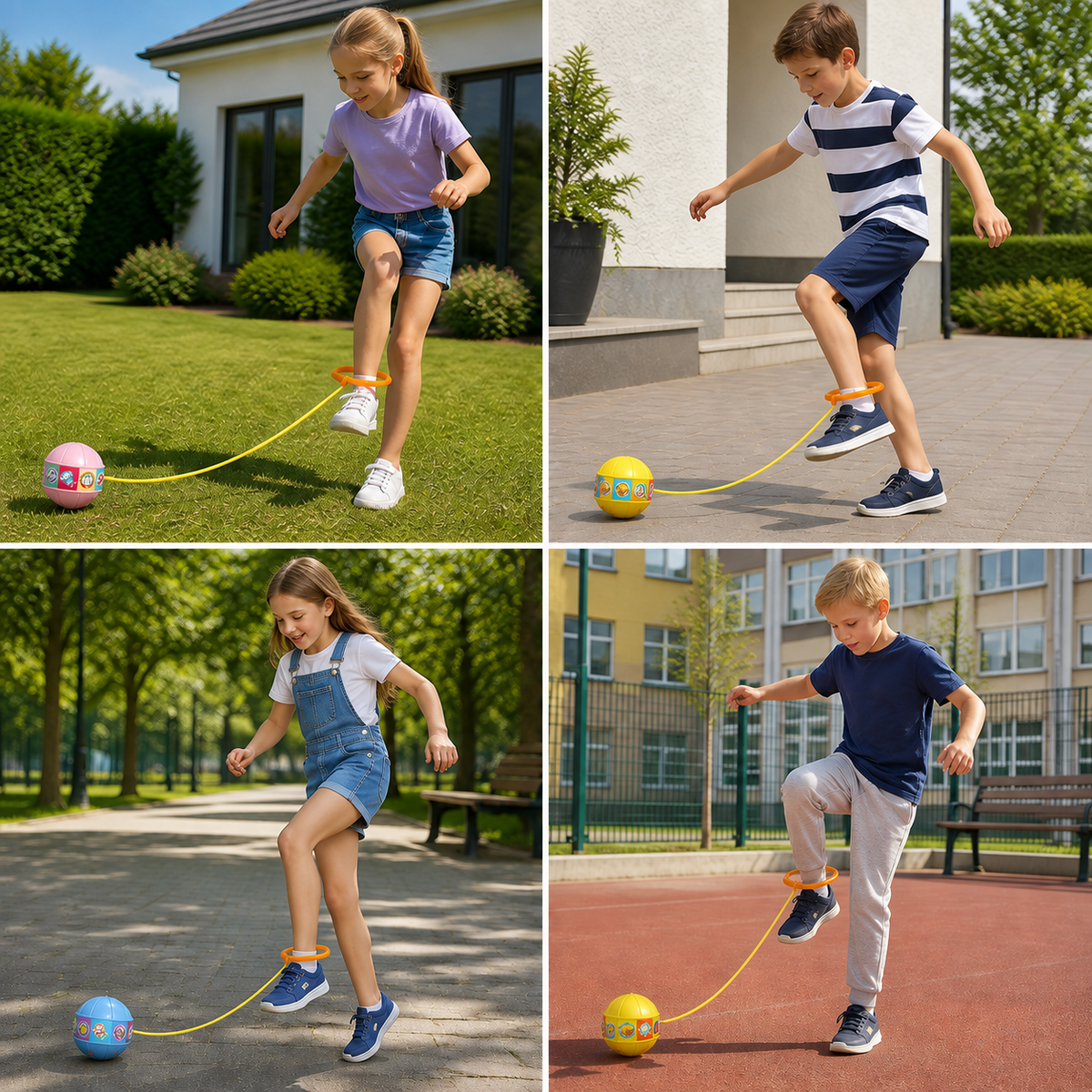 Interaktives Skip-Ball-Knöchelspielzeug für Kinder
