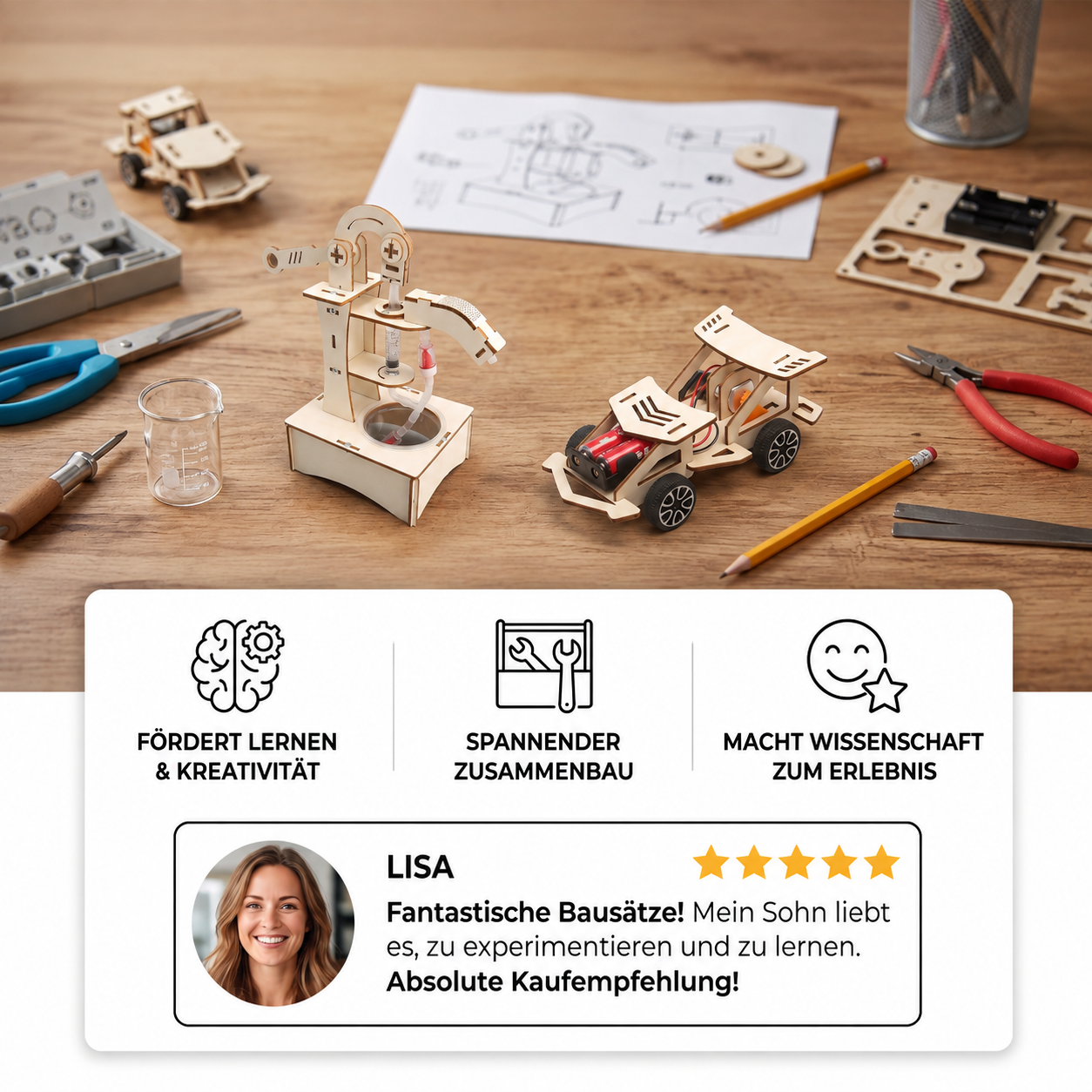 Kreatives Baukasten Forschungsspielzeug - Wissenschaft die Spaß Macht!