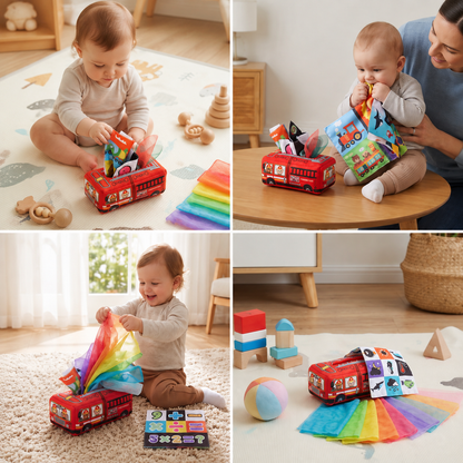 Montessori Zauber-Taschentuchbox – Sensorisches Lernspielzeug für Babys