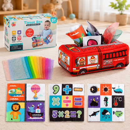 Montessori Zauber-Taschentuchbox – Sensorisches Lernspielzeug für Babys