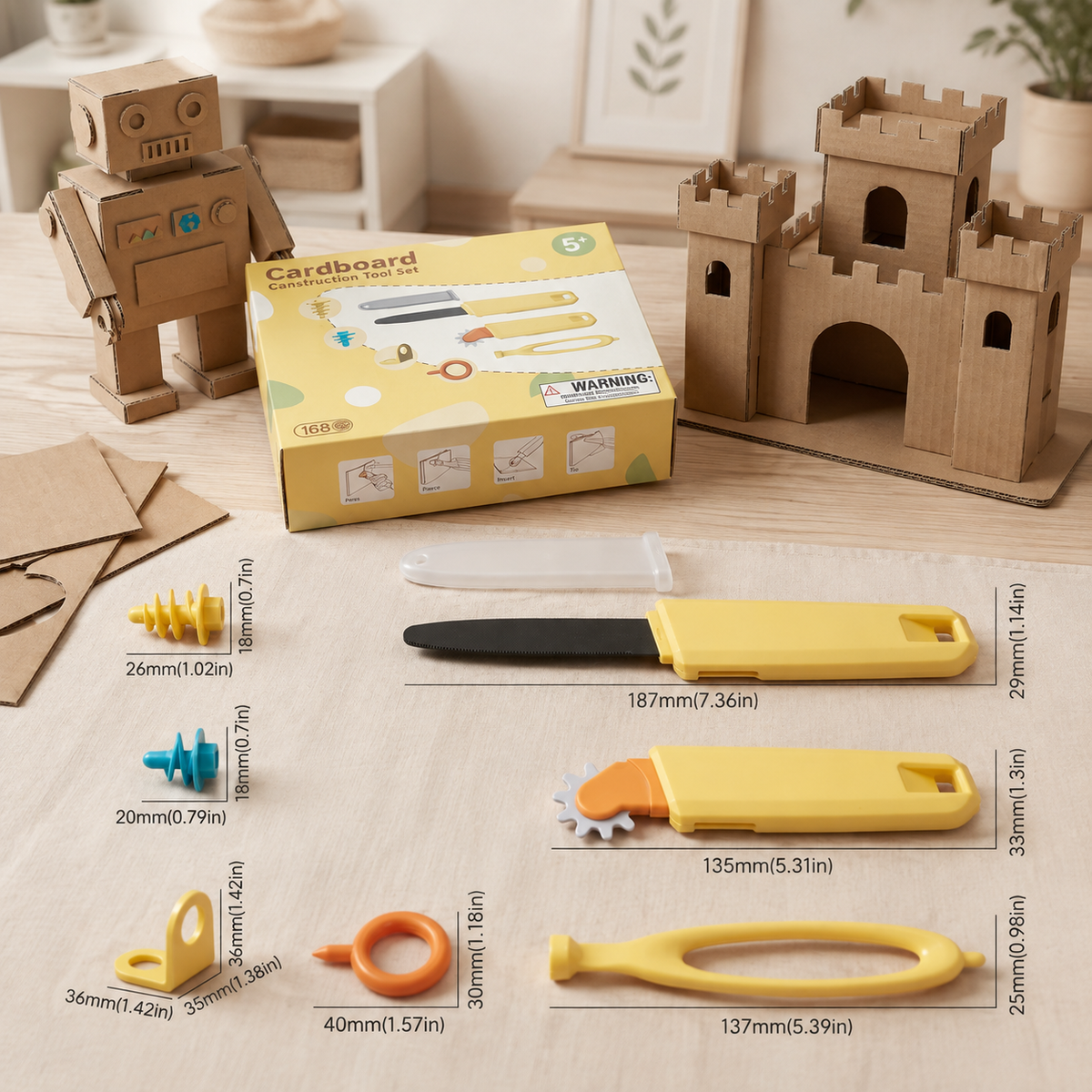 Kinder-Bauwerkzeugset aus Karton