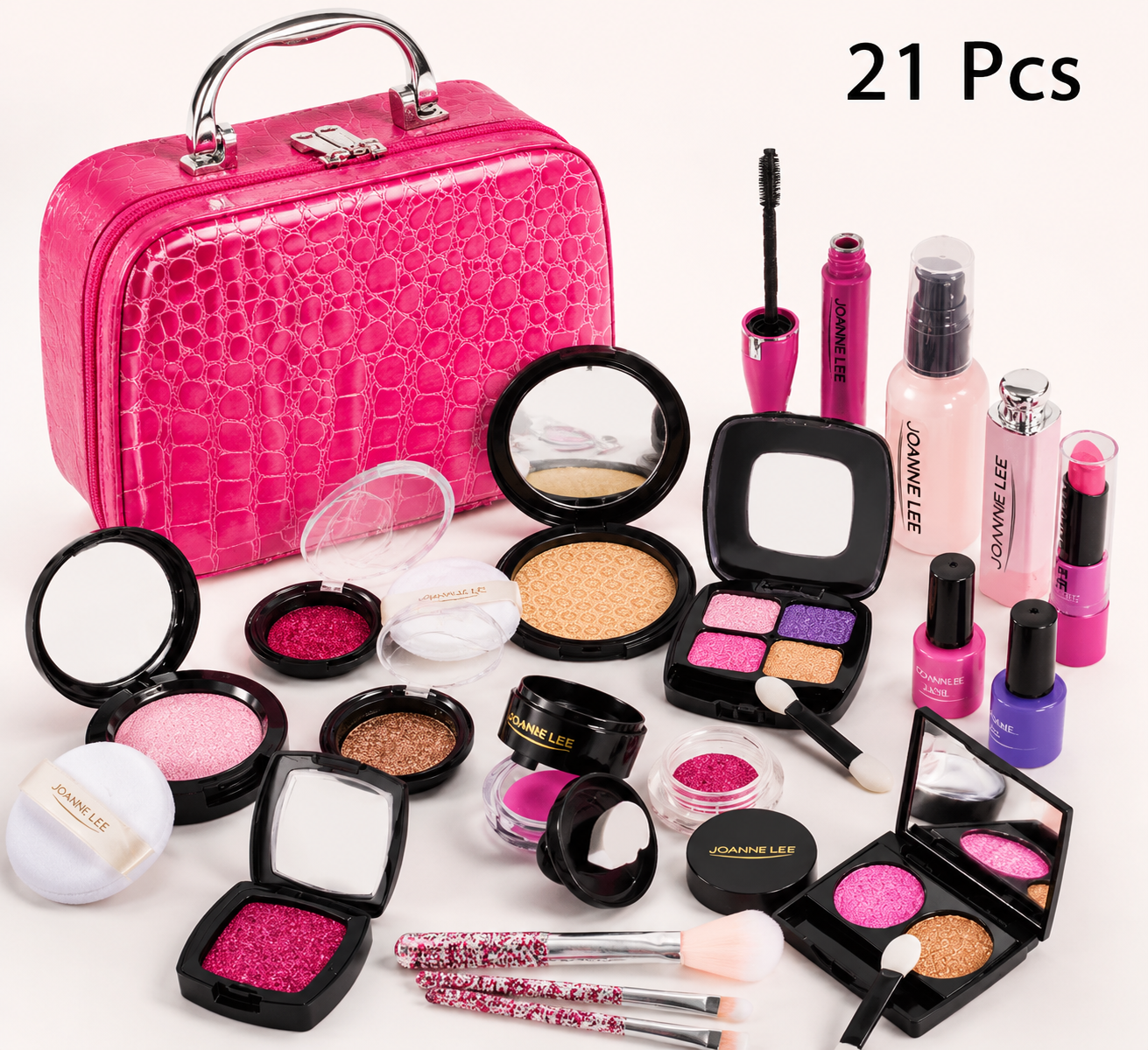 Make-up-Spielset für Mädchen – Sicheres Kinder-Kosmetikset mit praktischer Tasche