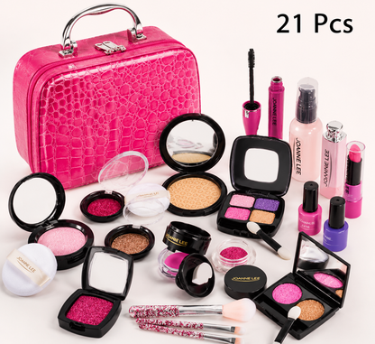 Make-up-Spielset für Mädchen – Sicheres Kinder-Kosmetikset mit praktischer Tasche