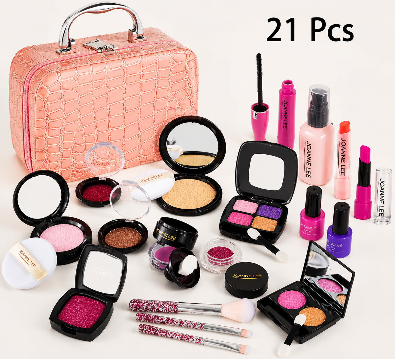 Make-up-Spielset für Mädchen – Sicheres Kinder-Kosmetikset mit praktischer Tasche