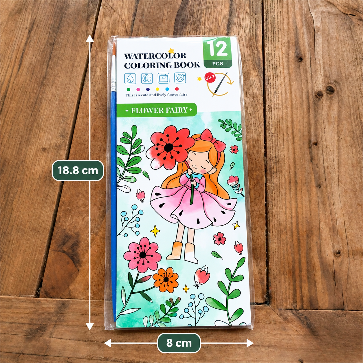 All-in-One-Aquarell-Malbuch mit integrierten Farben & Pinsel