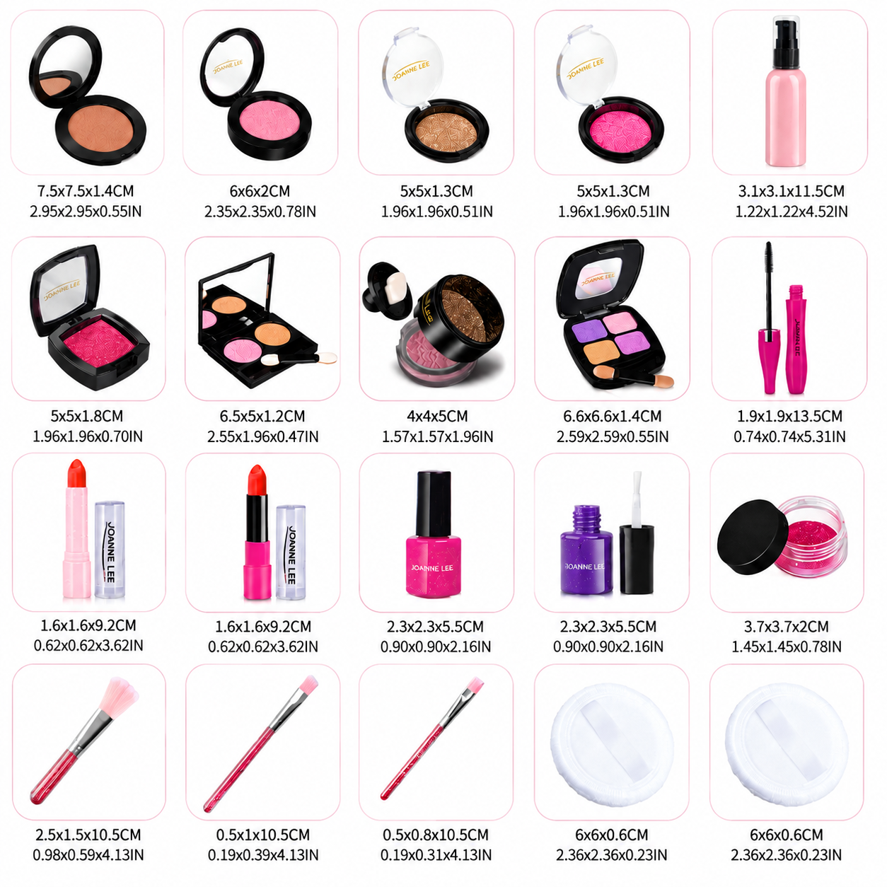 Make-up-Spielset für Mädchen – Sicheres Kinder-Kosmetikset mit praktischer Tasche