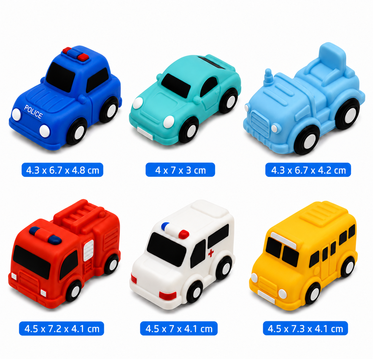 Leuchtendes Badewannen-Auto-Set – Wasseraktiviertes Badespielzeug für Babys