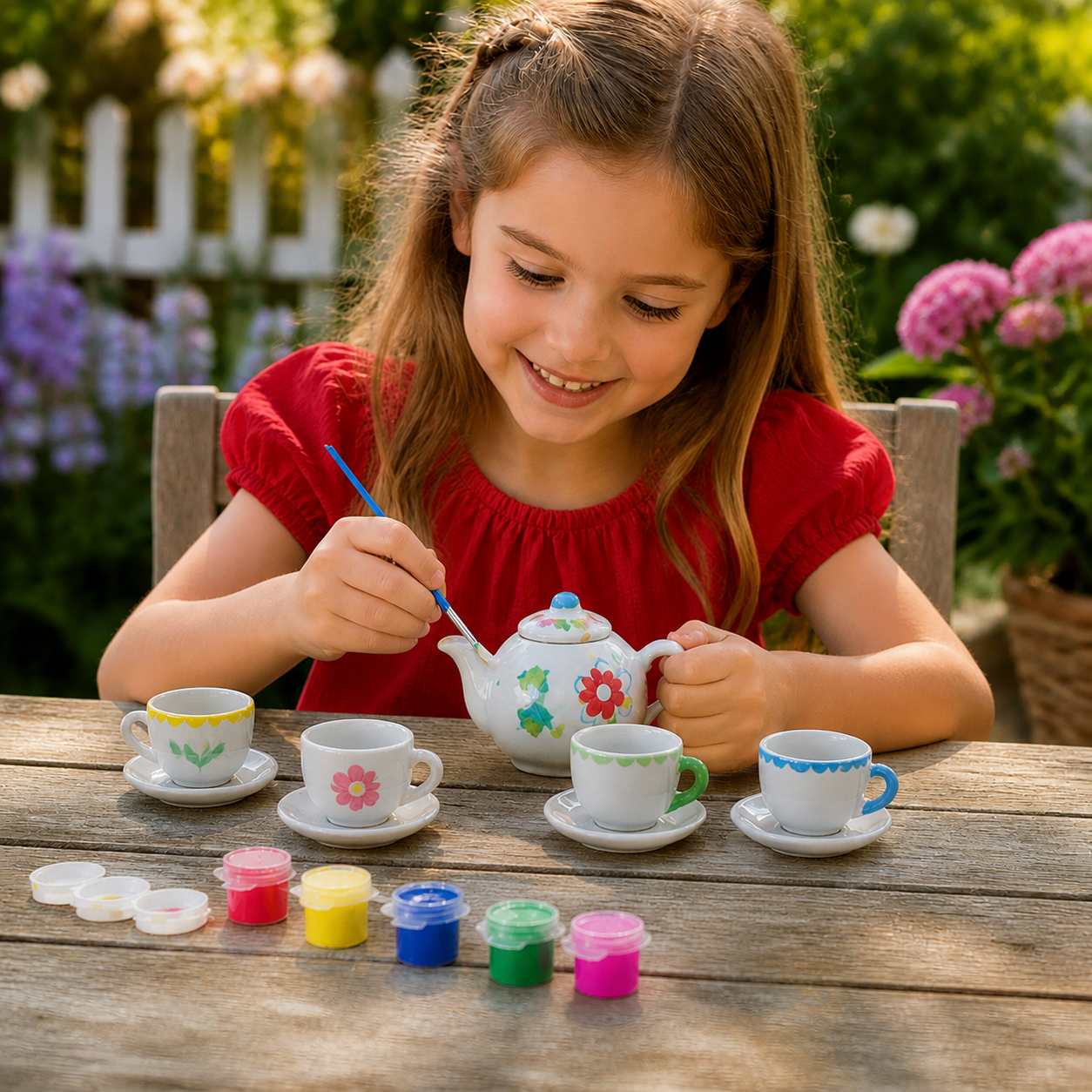 DIY-Keramik-Teeset zum Bemalen für Kinder