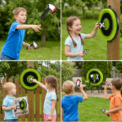 Axtwurfspiel für den Garten