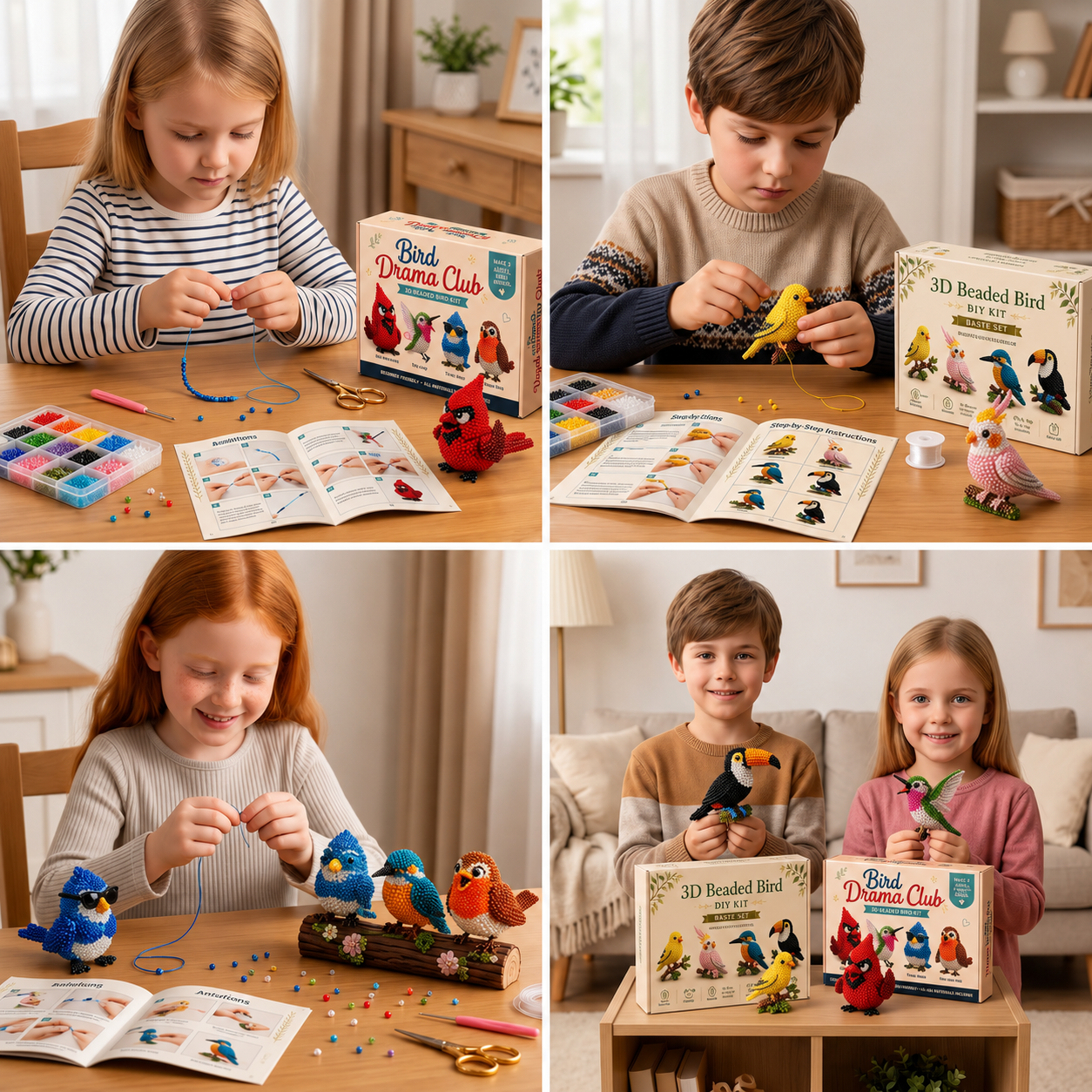 3D-Perlentier-Bastelset – DIY-Set für Mini-Perlenkunst für Anfänger