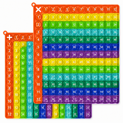 Rainbow Pop Math – Lernspielzeug zum Multiplizieren mit Fidget-Effekt