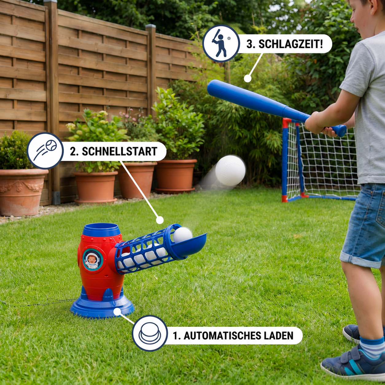 Elektronische Baseball-Wurfmaschine für Kinder