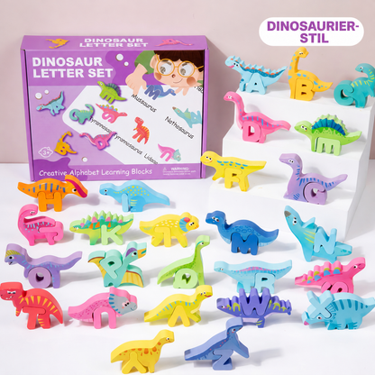 52-teiliges Montessori-3D-Alphabet-Bausteinset