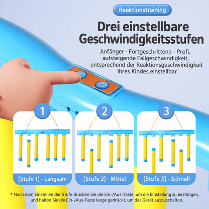 Reflex-Challenge-Spiel mit fallenden Stäben – Spielzeug zur Förderung der Hand-Augen-Koordination