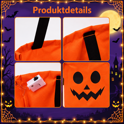 LED-Halloween-Süßigkeiteneimer für Trick-or-Treat – Wiederverwendbare leuchtende Tragetasche
